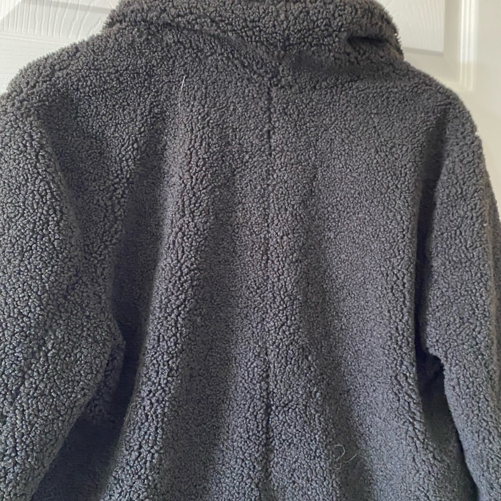 Sanctuary Faux Sherpa Teddy Jacket In Black - Picture 7 of 9